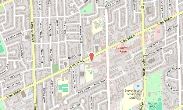Map of the St. Catharines office