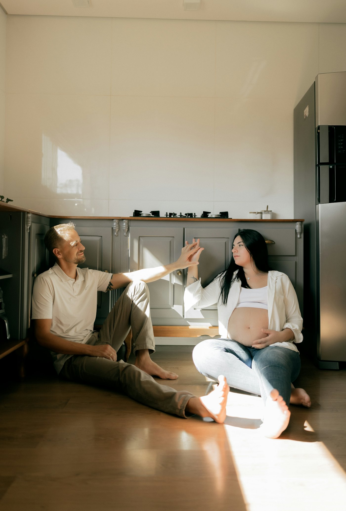 A couple looking at paperwork together